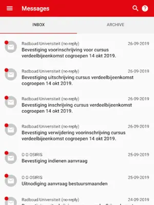 OSIRIS Radboud University android App screenshot 2